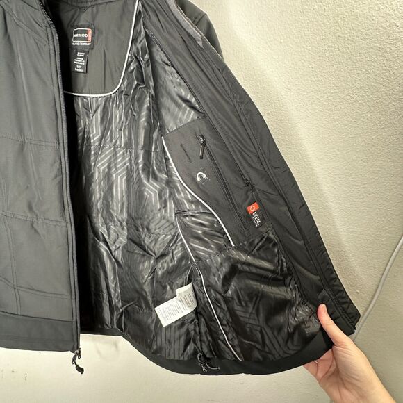 North End Sports Weather Technology Black High Collar Zip Jacket & Pockets S - Picture 7 of 13